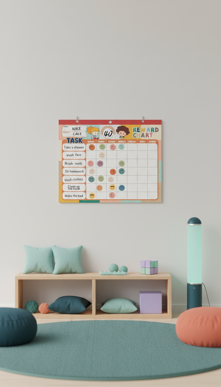 Quadro Recompensas Crianças - Aprenda Inglês e Hábitos