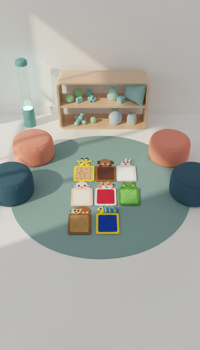 Tapetes Sensoriais de Feltro Animais para Autismo e TDAH