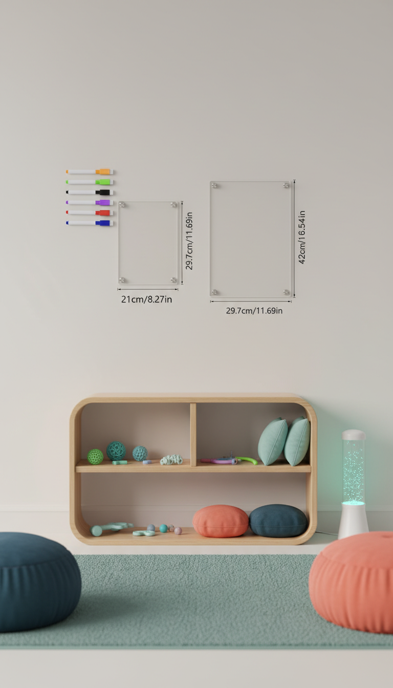 Calendário Magnético Acrílico Geladeira - Planejador Apagável