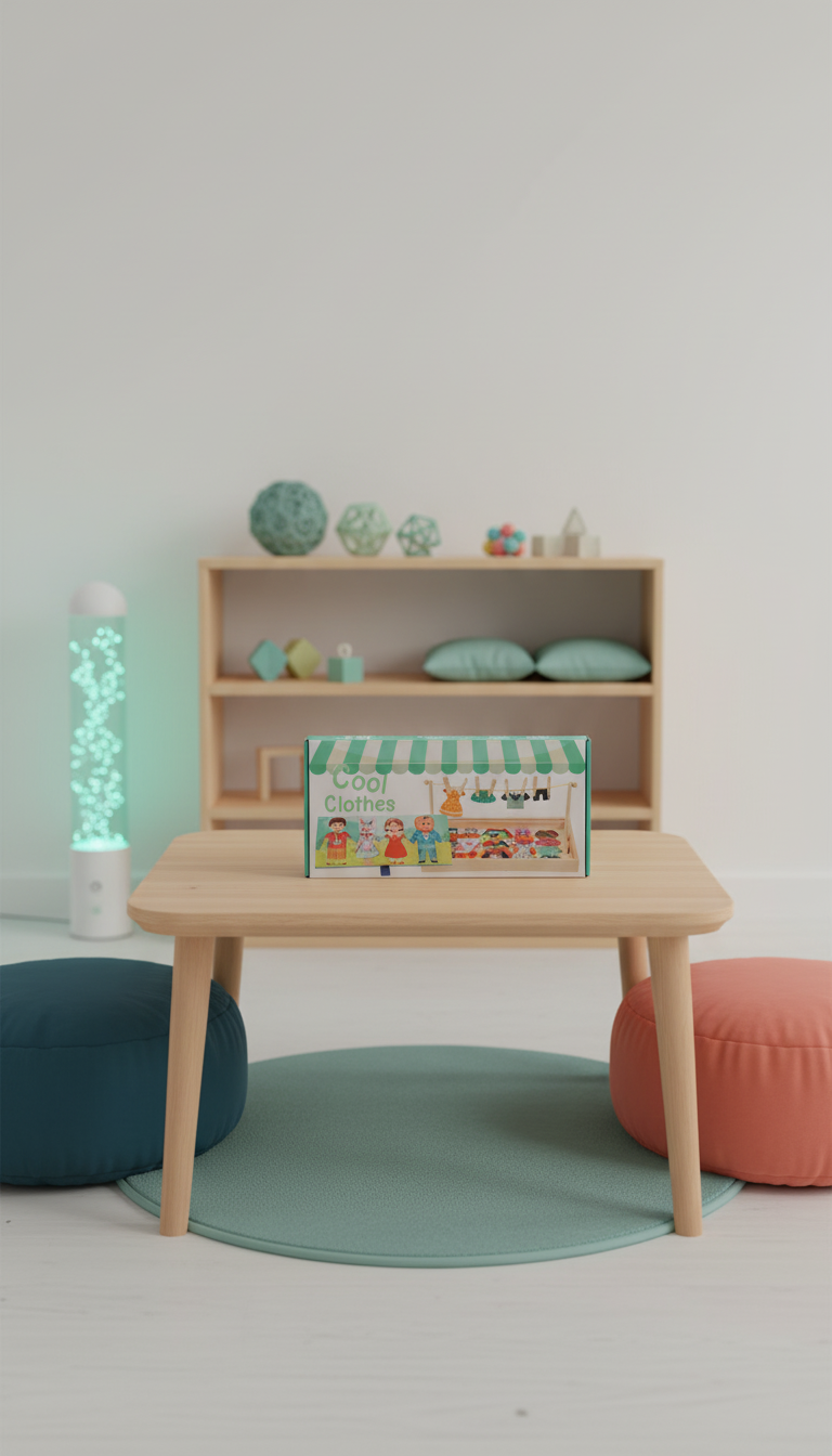 Jogo de Vestir Roupas Montessori - Autonomia e Habilidades Diárias