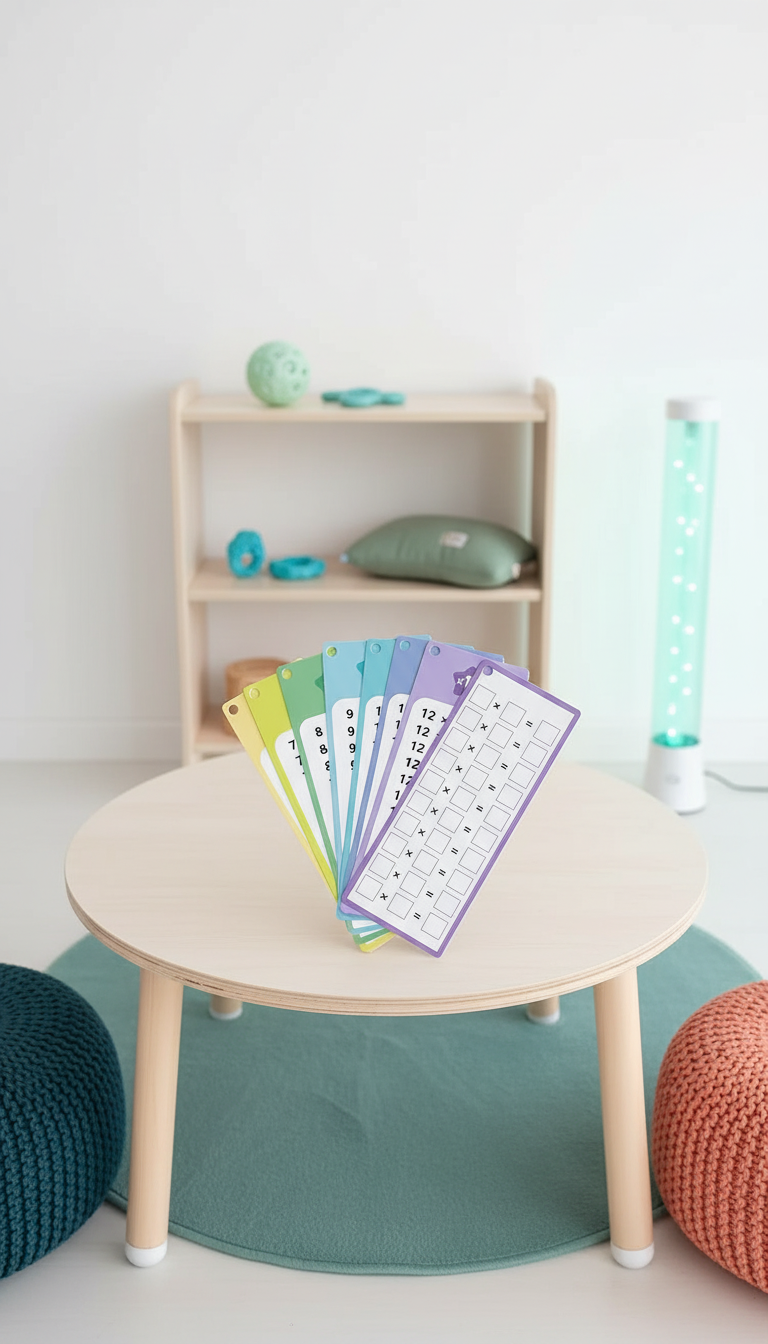 Cartões Multiplicação Montessori Autocorretivos Aprendizado