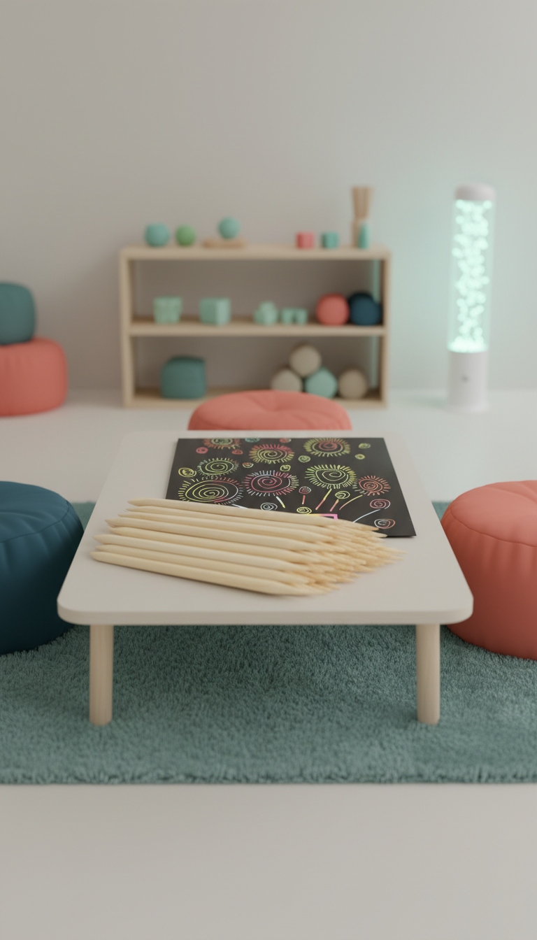 Canetas Arte Raspável 10un - Ferramenta Criativa Sensorial