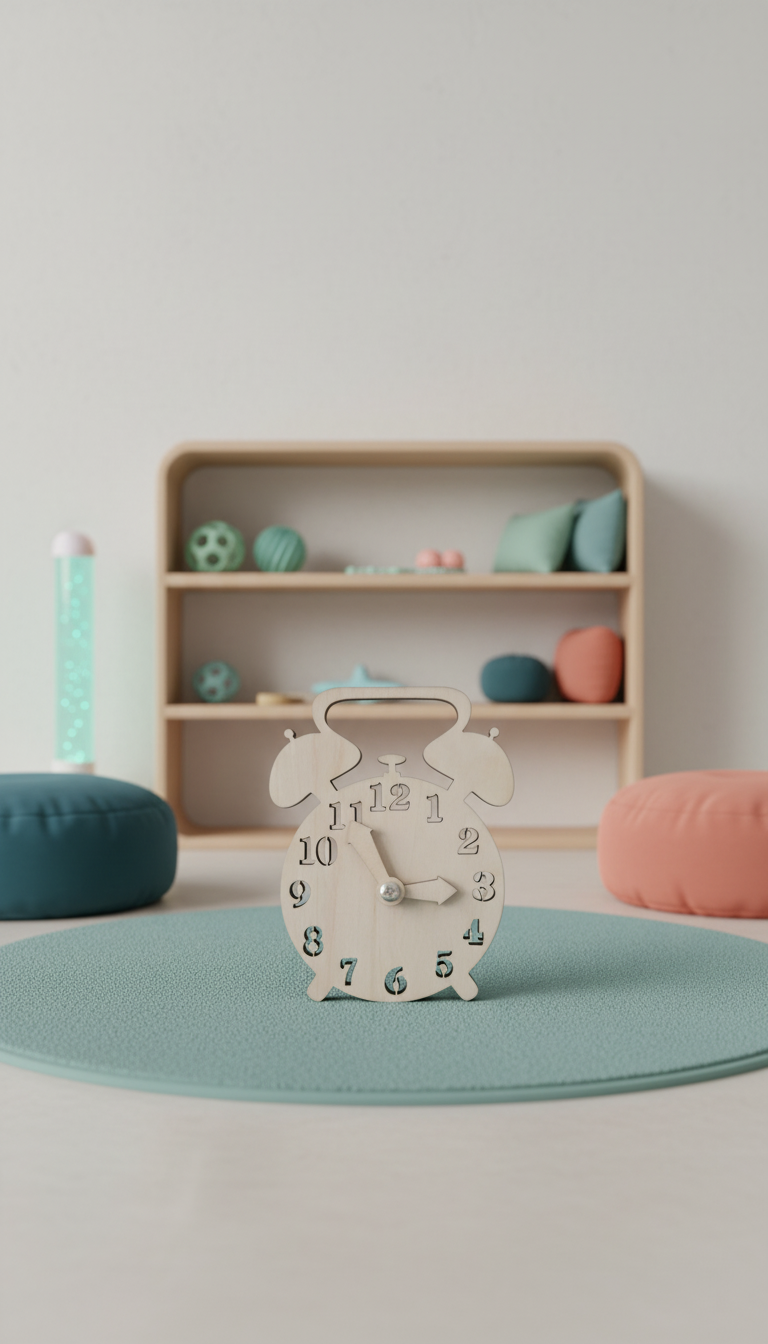 Relógio Educativo Montessori - Aprendizado de Horas e Cognição