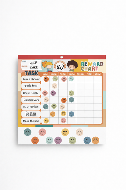 Quadro Recompensas Crianças - Aprenda Inglês e Hábitos