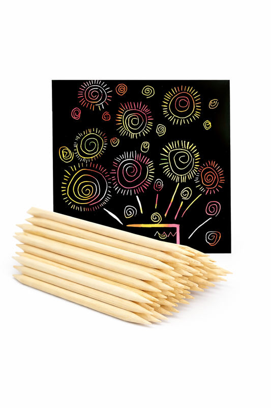 Canetas Arte Raspável 10un - Ferramenta Criativa Sensorial