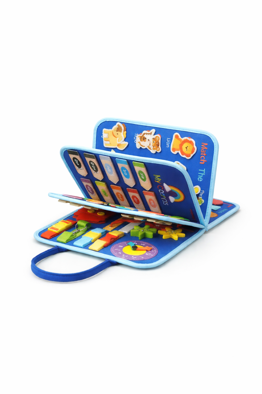 Busy Book Montessori Educativo Bilíngue para Desenvolvimento Infantil