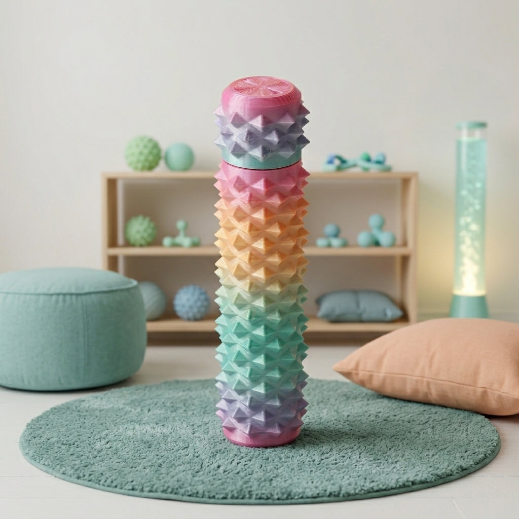 Fidget spinner espetado 3D brinquedo tátil colorido