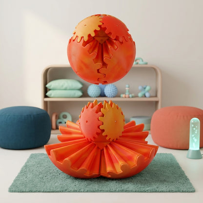 Bola engrenagem 3D brinquedo fidget tátil e visual