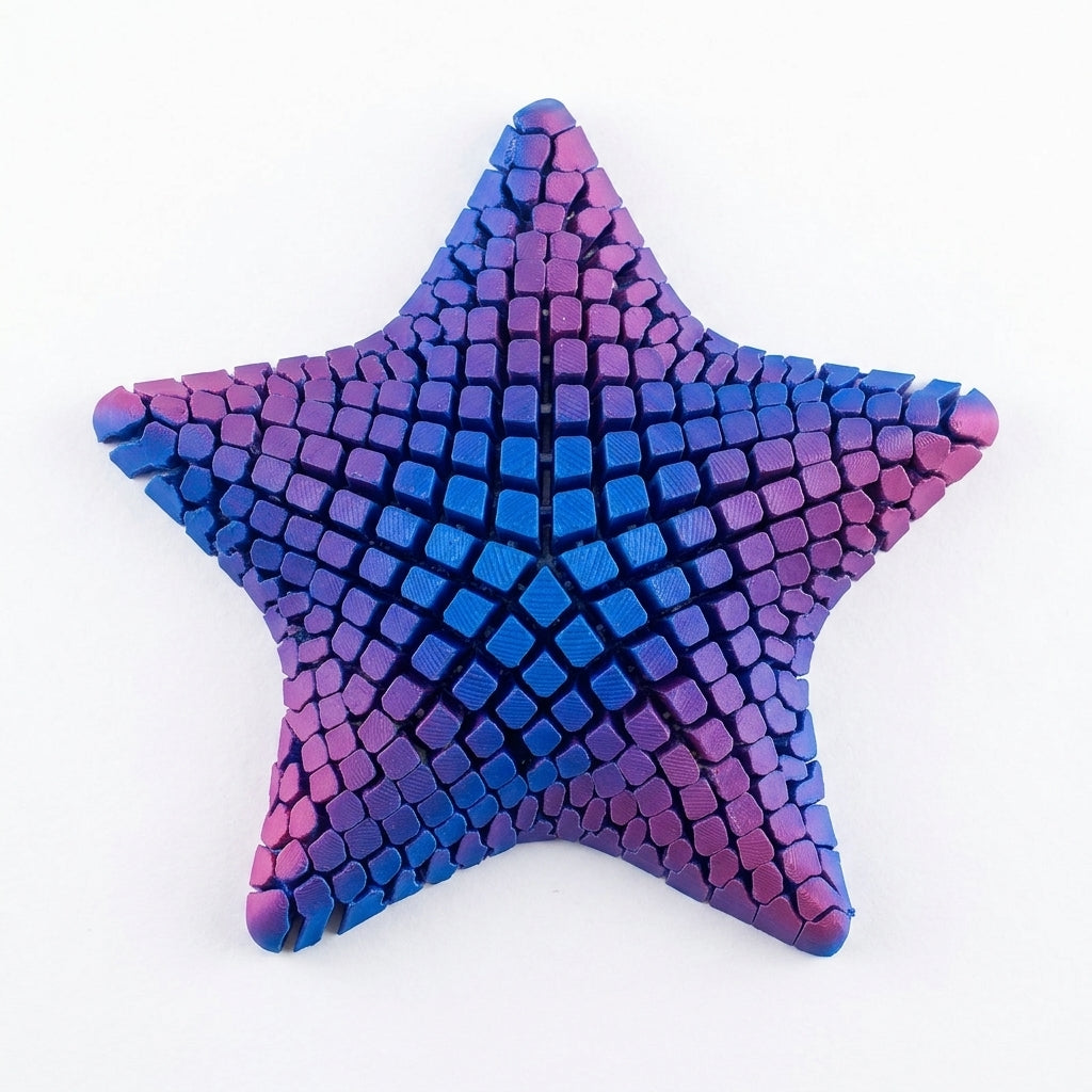 Brinquedo Articulado Estrela-do-Mar 3D - Fidget Decorativo | Incluo