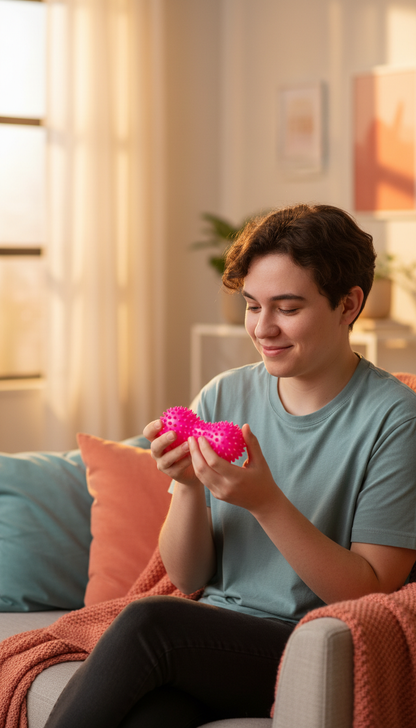 Bola de Massagem Amendoim Sensorial PVC - Alívio Muscular e Relaxamento