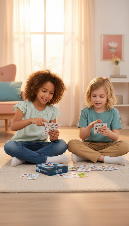 Jogo de Memória Montessori Bilíngue - Aprenda Inglês Brincando