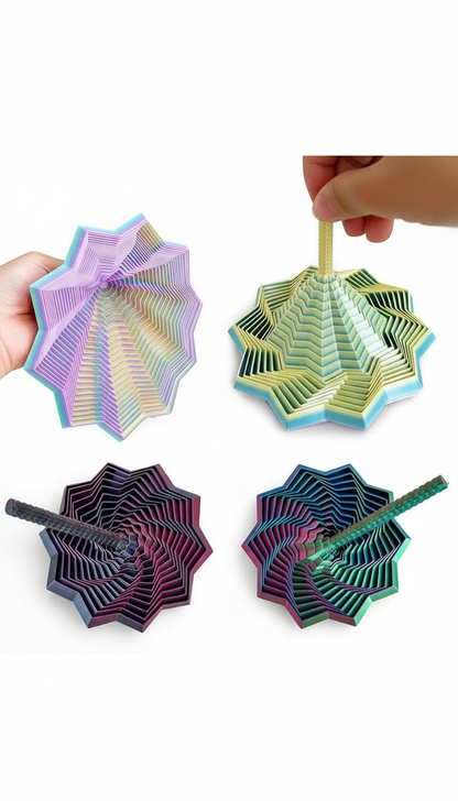 Fidget Sensorial Hexágono Girando Alívio Estresse Autismo