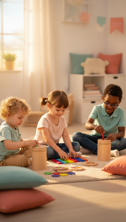 Brinquedo Montessori Classificação Cores Madeira Desenvolvimento Motor