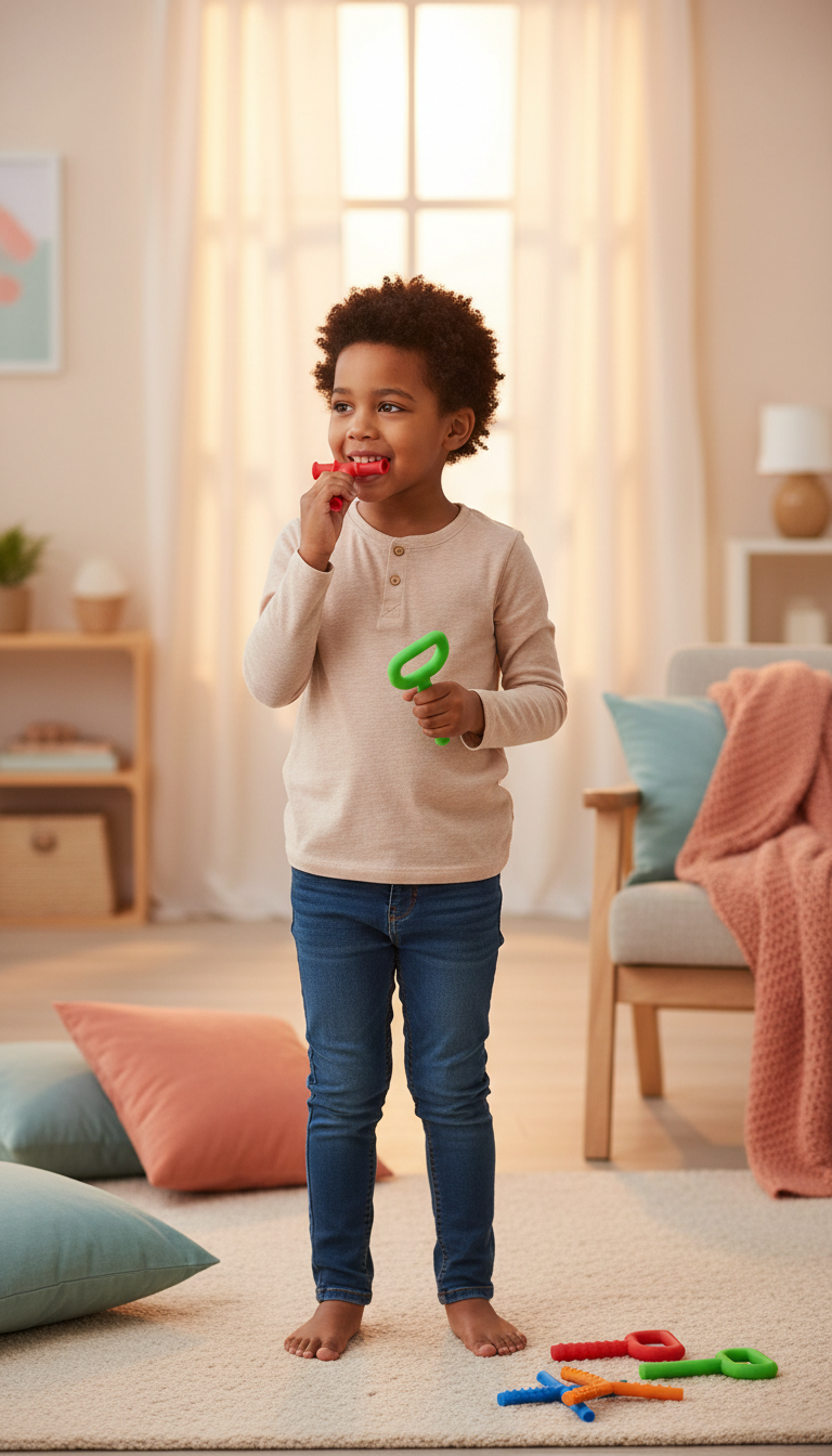 Mordedor Sensorial Oral Silicone - Estímulo Motor Infantil