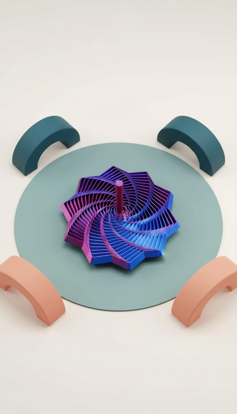 Fidget Sensorial Hexágono Girando Alívio Estresse Autismo