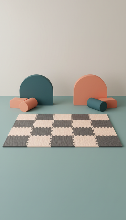 Tapete Puzzle EVA Bebê 30x30cm - Educativo Macio Antiderrapante