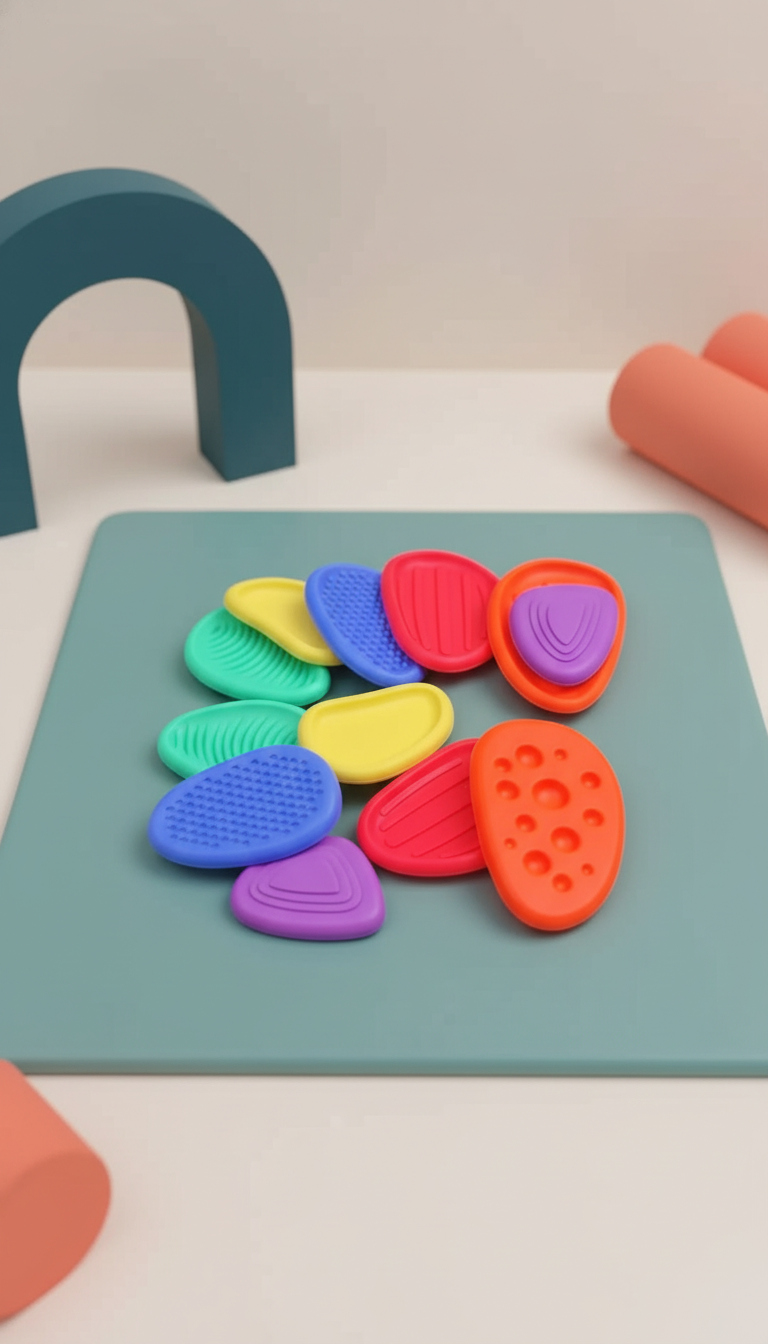 Pedras Sensoriais Fidget - Kit 6 Unidades Texturizadas