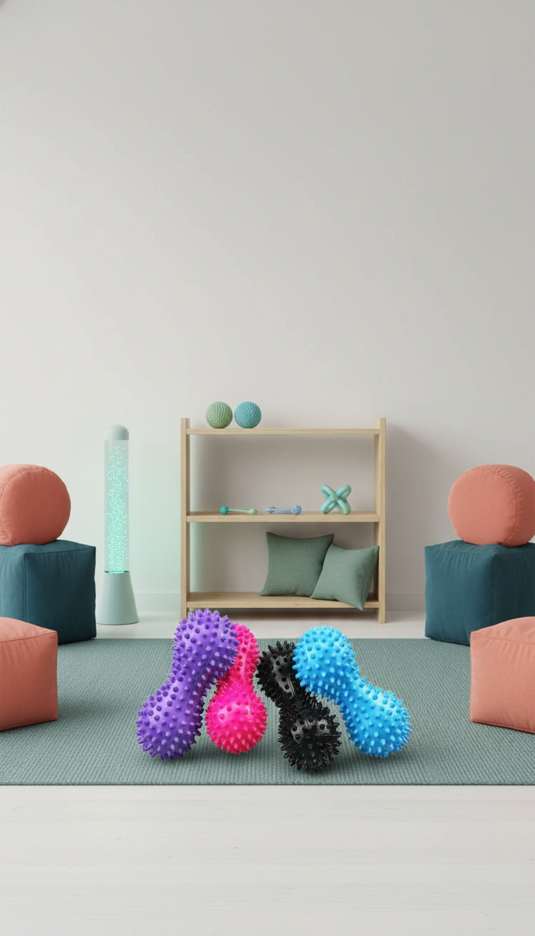 Bola de Massagem Amendoim Sensorial PVC - Alívio Muscular e Relaxamento