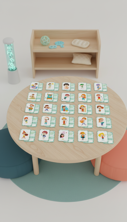 Flashcards Educativos Bilíngues 50 Peças - Aprenda Inglês