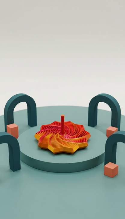 Fidget Sensorial Hexágono Girando Alívio Estresse Autismo