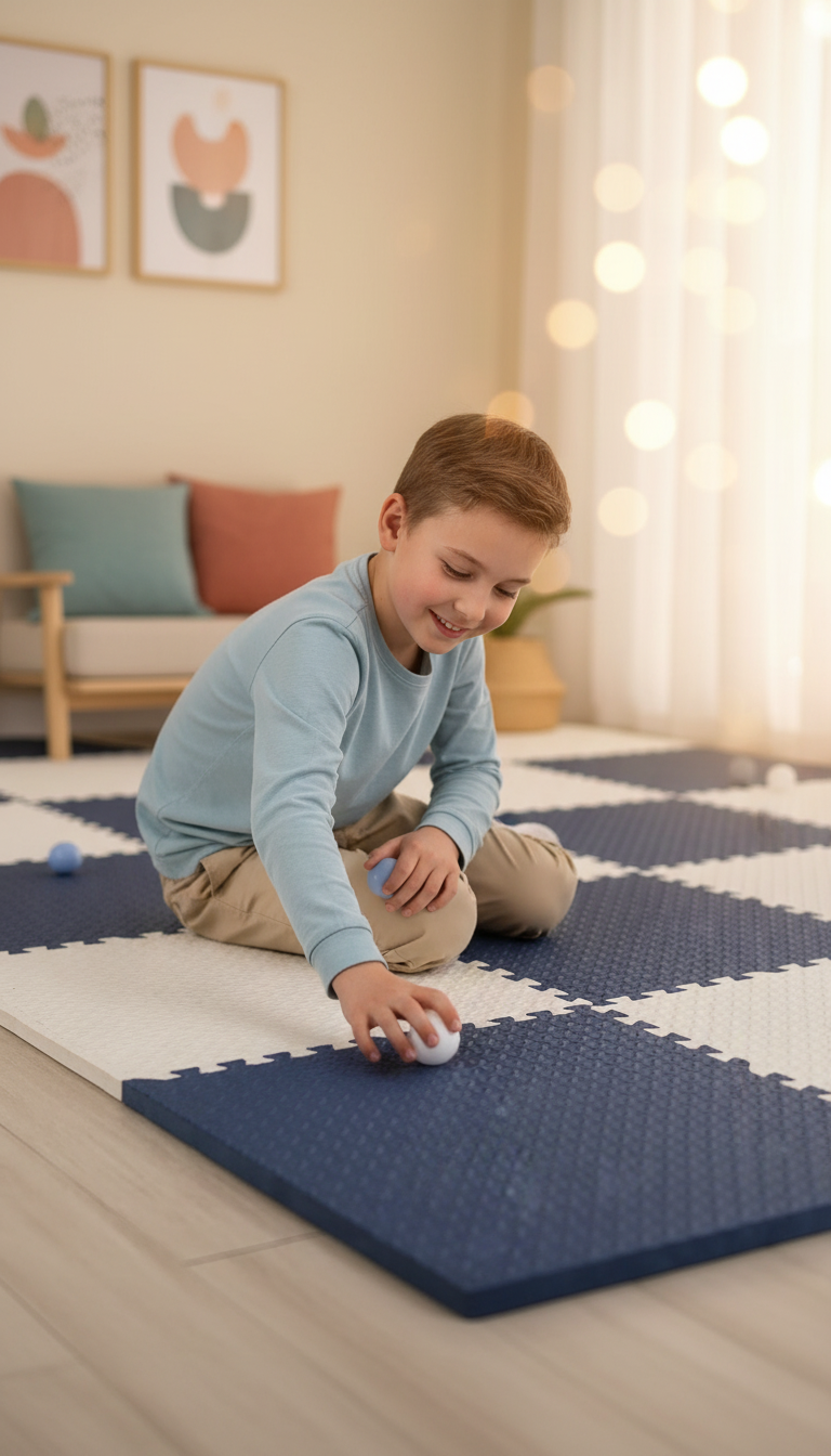 Tapete Puzzle EVA Bebê 30x30cm - Educativo Macio Antiderrapante