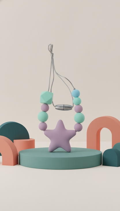 Colar Sensorial Mastigável Silicone - Suporte Oral Motor