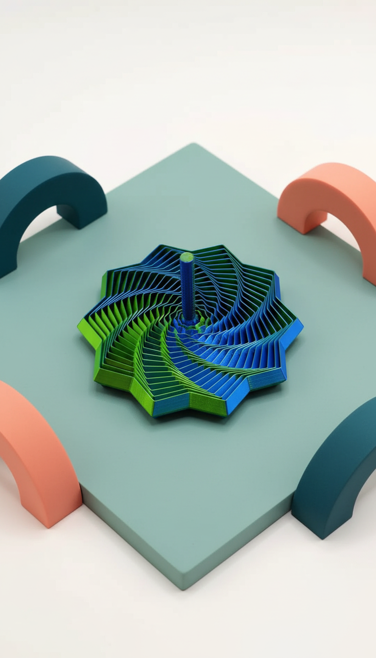 Fidget Sensorial Hexágono Girando Alívio Estresse Autismo