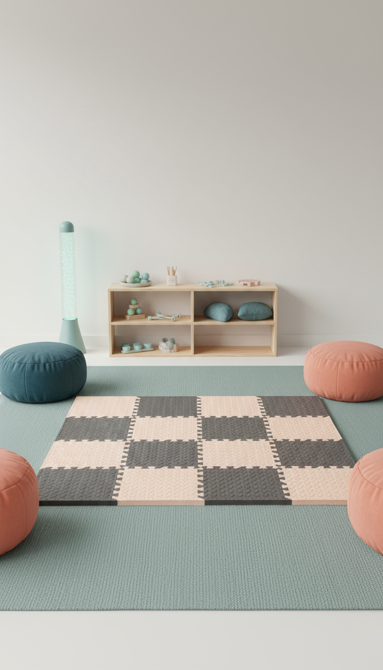 Tapete Puzzle EVA Bebê 30x30cm - Educativo Macio Antiderrapante