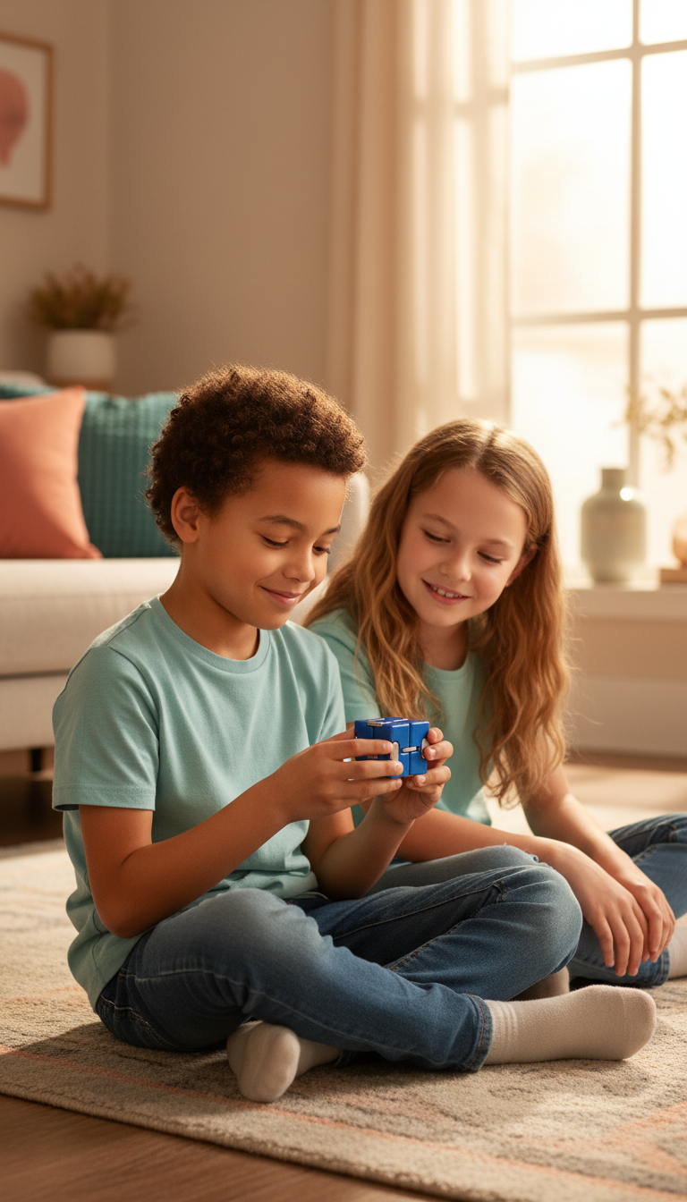 Cubo Infinito Sensorial Metal - Alívio Estresse e Ansiedade