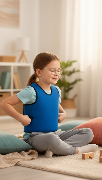 Colete Sensorial Compressão Infantil Conforto Foco Respirável