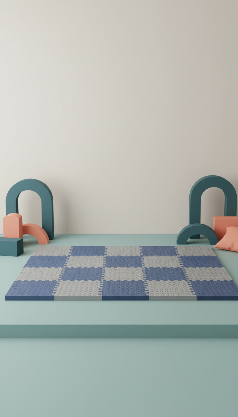 Tapete Puzzle EVA Bebê 30x30cm - Educativo Macio Antiderrapante