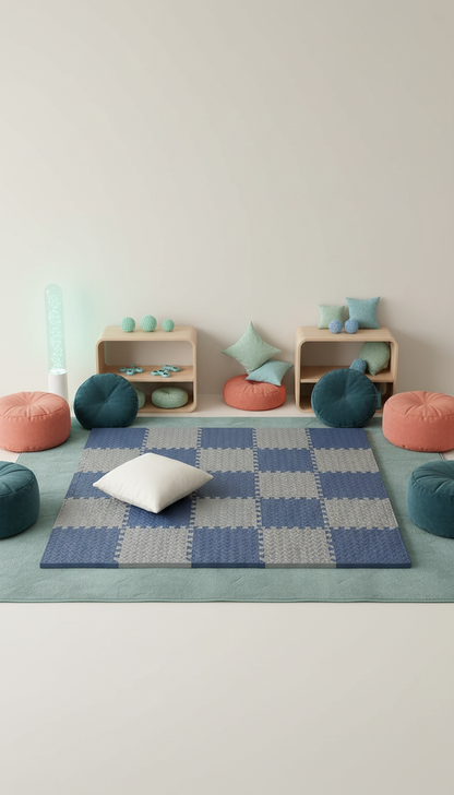 Tapete Puzzle EVA Bebê 30x30cm - Educativo Macio Antiderrapante