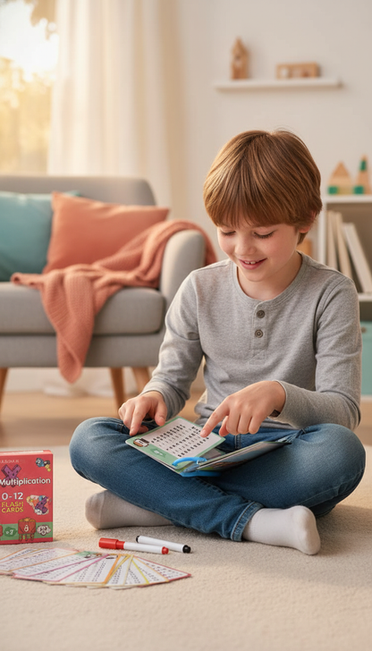 Cartões Multiplicação Montessori Autocorretivos Aprendizado