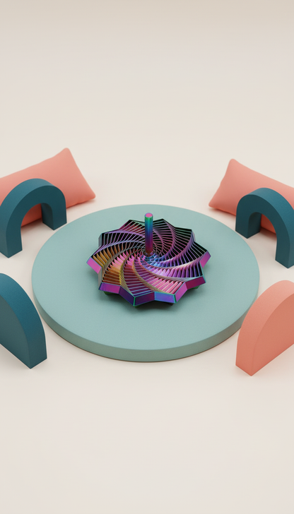 Fidget Sensorial Hexágono Girando Alívio Estresse Autismo