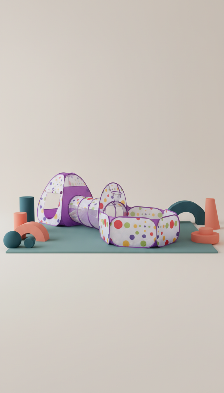 Conjunto Tenda Piscina Bolinhas Túnel - Desenvolvimento Motor 3em1