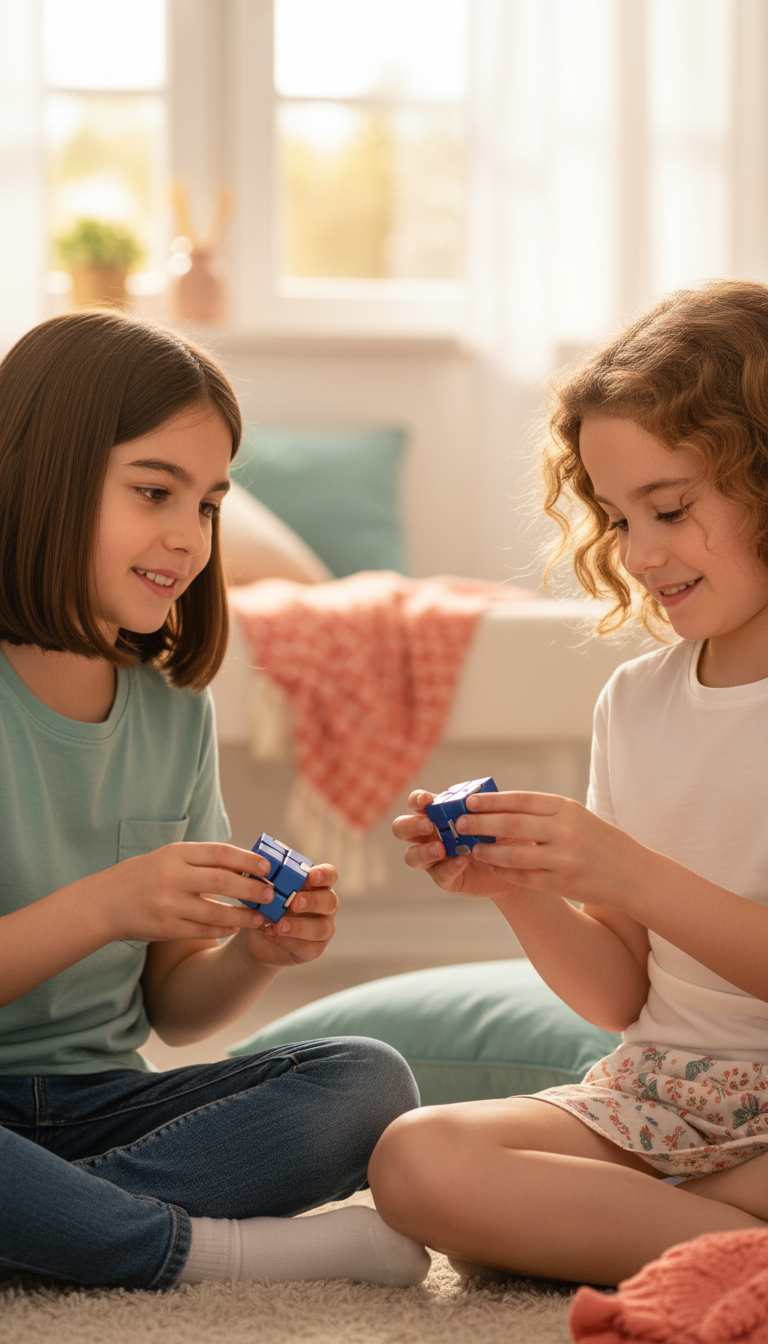 Cubo Infinito Sensorial Metal - Alívio Estresse e Ansiedade