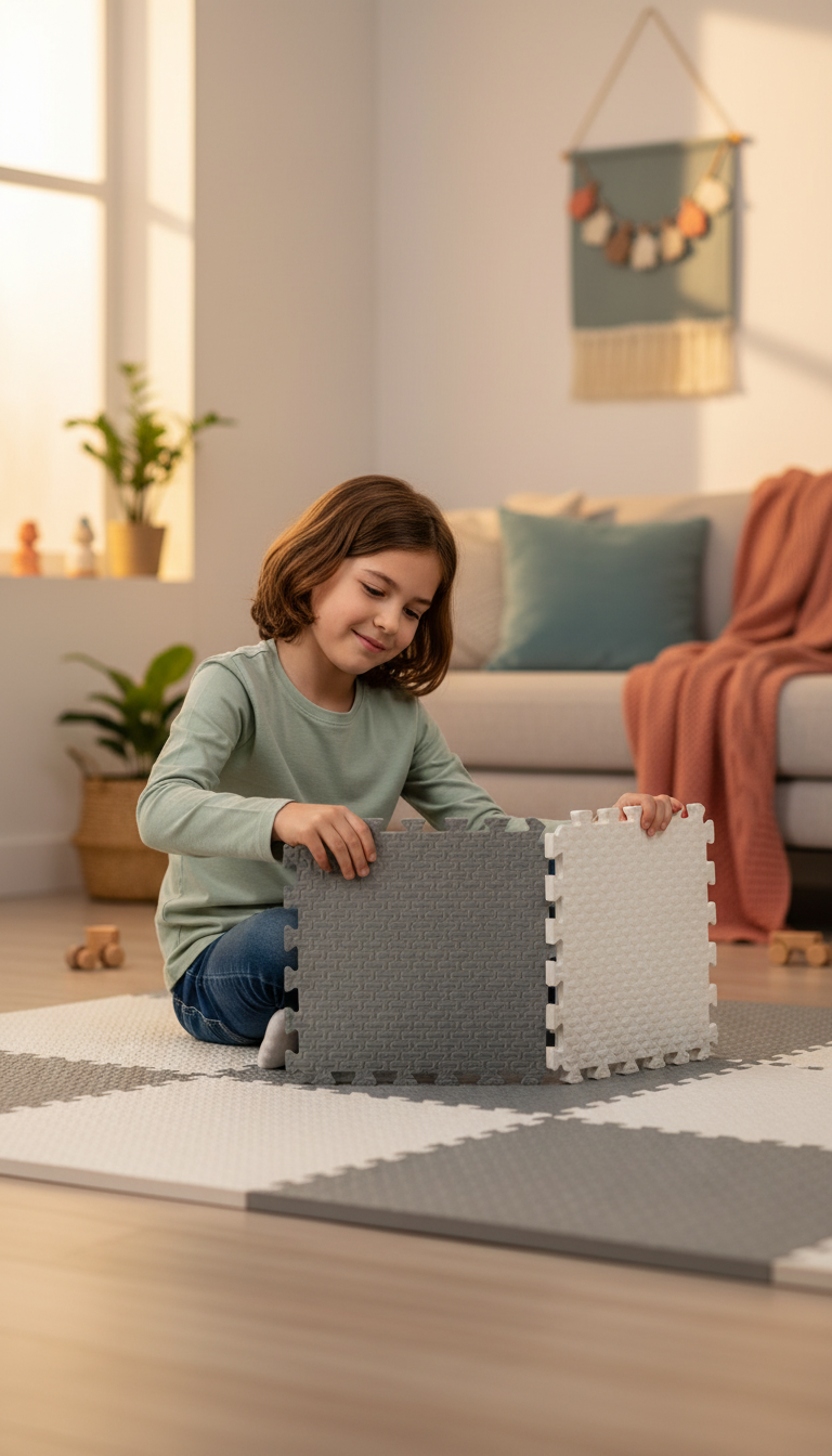 Tapete Puzzle EVA Bebê 30x30cm - Educativo Macio Antiderrapante