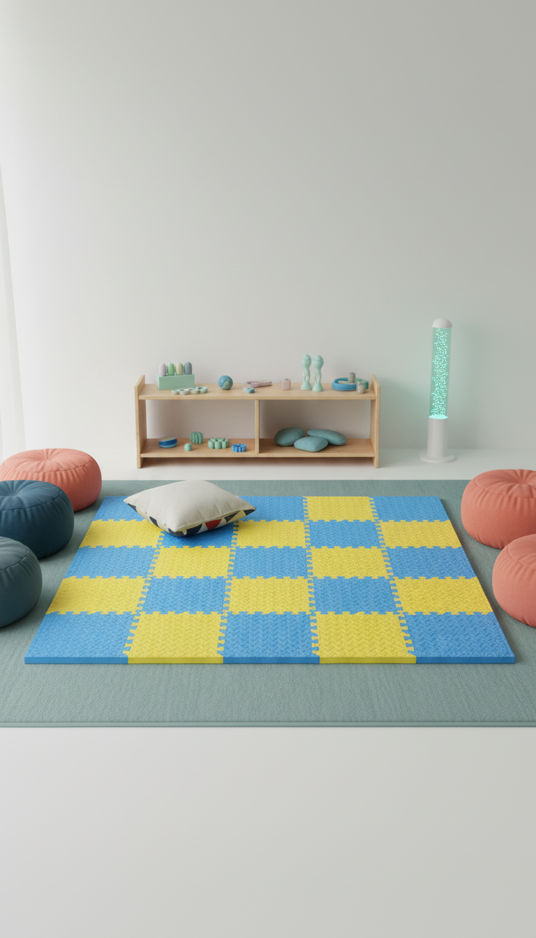 Tapete Puzzle EVA Bebê 30x30cm - Educativo Macio Antiderrapante