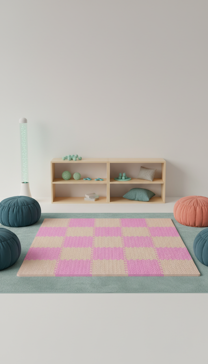 Tapete Puzzle EVA Bebê 30x30cm - Educativo Macio Antiderrapante