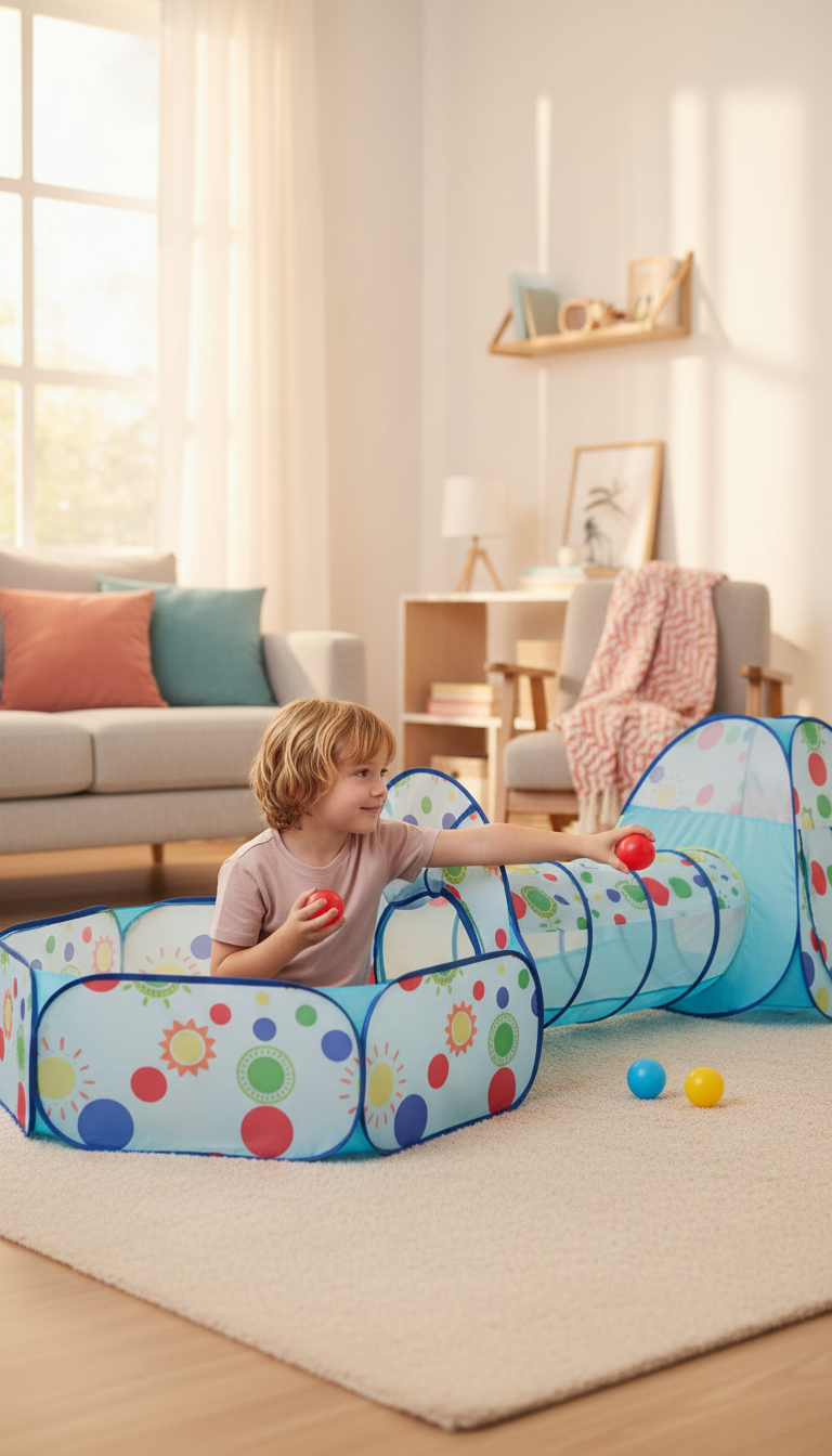 Conjunto Tenda Piscina Bolinhas Túnel - Desenvolvimento Motor 3em1