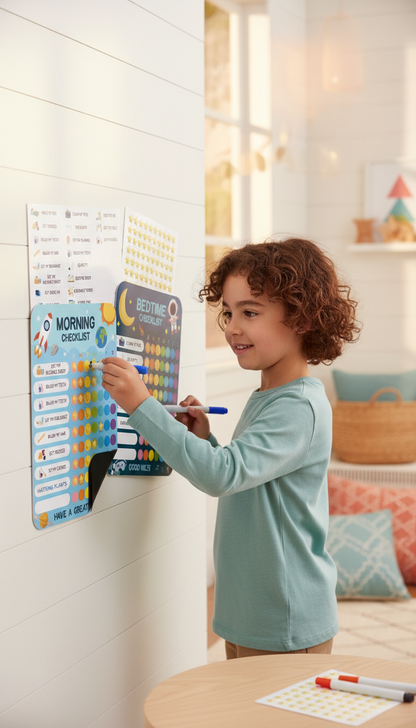 Quadro Rotina Visual Magnético Infantil - Organização Diária