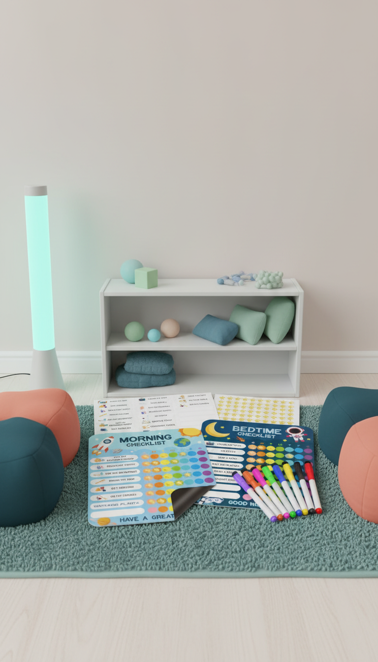 Quadro Rotina Visual Magnético Infantil - Organização Diária