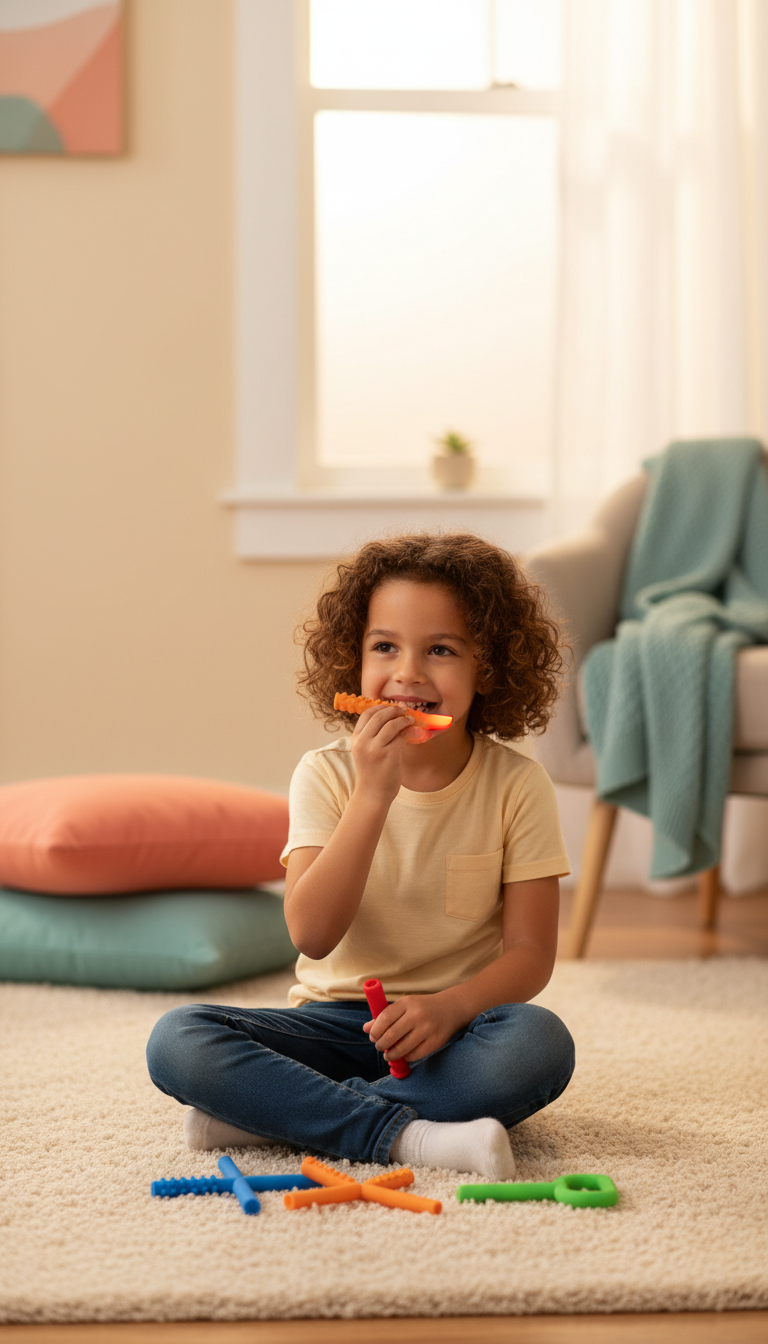 Mordedor Sensorial Oral Silicone - Estímulo Motor Infantil