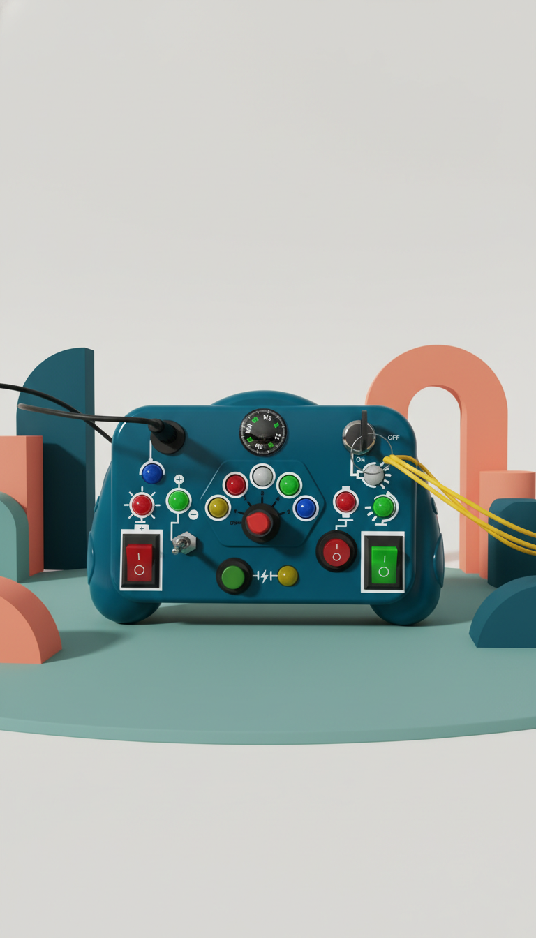 Busy Board Montessori LED - Painel Sensorial Bilíngue Infantil