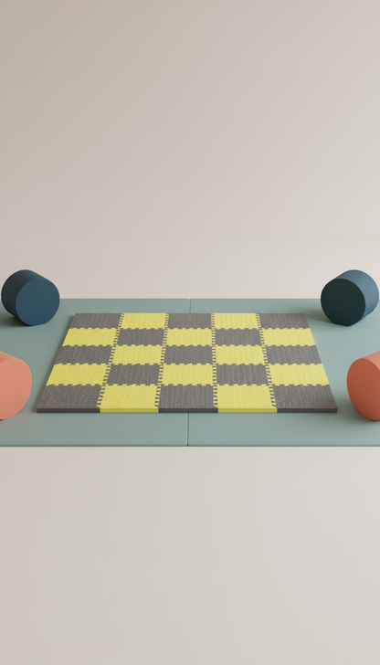 Tapete Puzzle EVA Bebê 30x30cm - Educativo Macio Antiderrapante