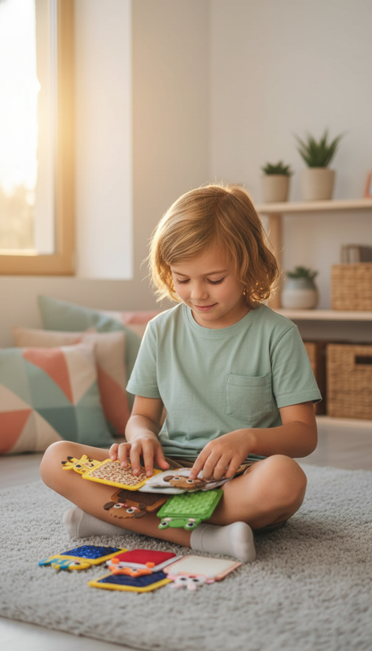 Tapetes Sensoriais de Feltro Animais para Autismo e TDAH