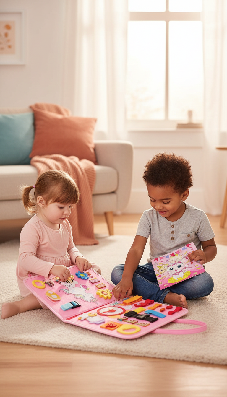 Busy Board Montessori Bilíngue - 18 Atividades e Aprenda Inglês