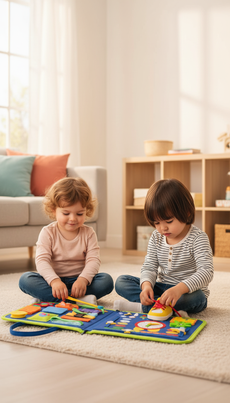 Busy Board Montessori Bilíngue - 18 Atividades e Aprenda Inglês