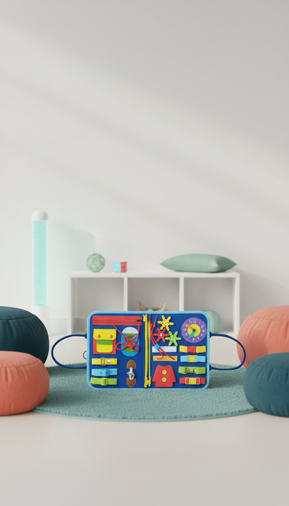 Busy Book Montessori Educativo Bilíngue para Desenvolvimento Infantil