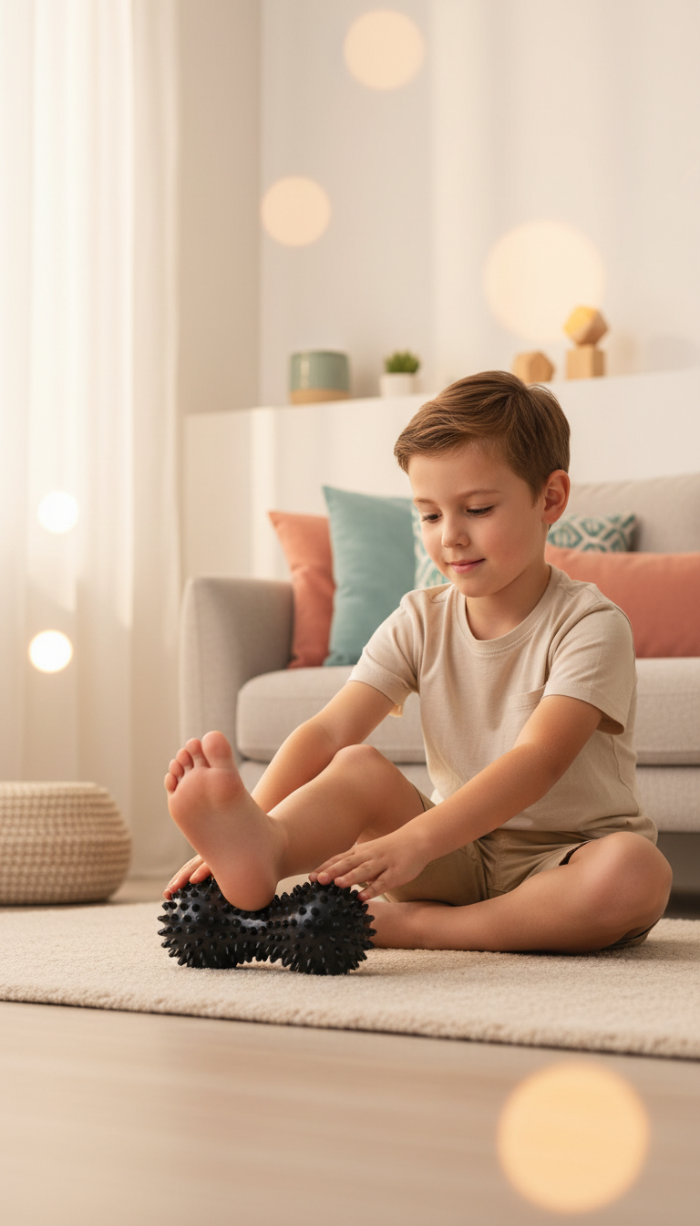 Bola de Massagem Amendoim Sensorial PVC - Alívio Muscular e Relaxamento